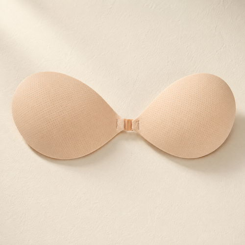 Lune Daily Bra adhesive bra in nude, front view