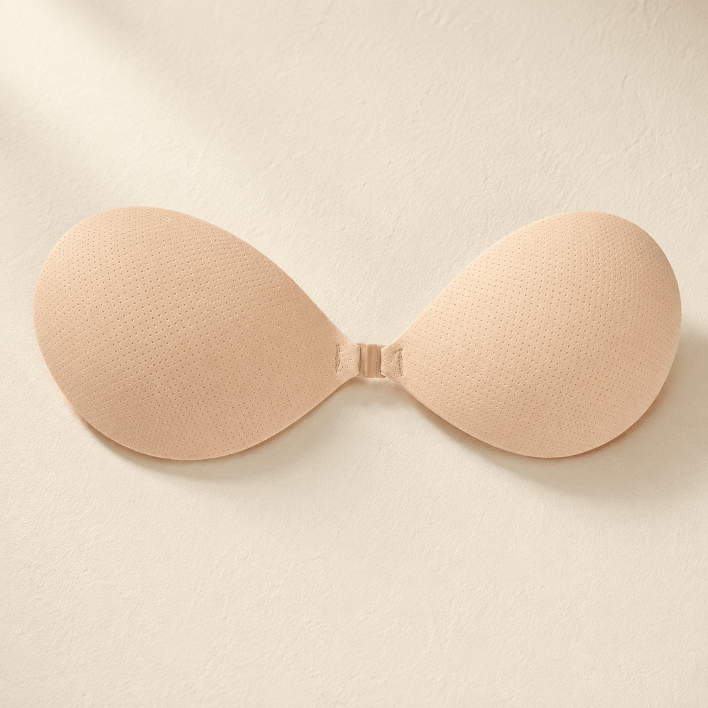 Lune Daily Bra adhesive bra in nude, front view